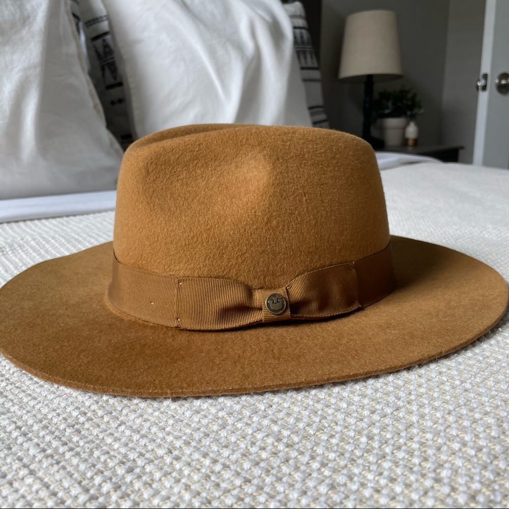 Goorin Bros. wide brim felt hat in whiskey, excellent condition